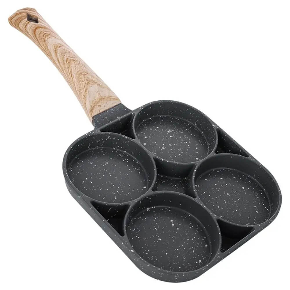 MultiChef – 4-håls Omelettpanna med Nonstick-beläggning | För Frukost, Smårätter och Kreativ Matlagning
