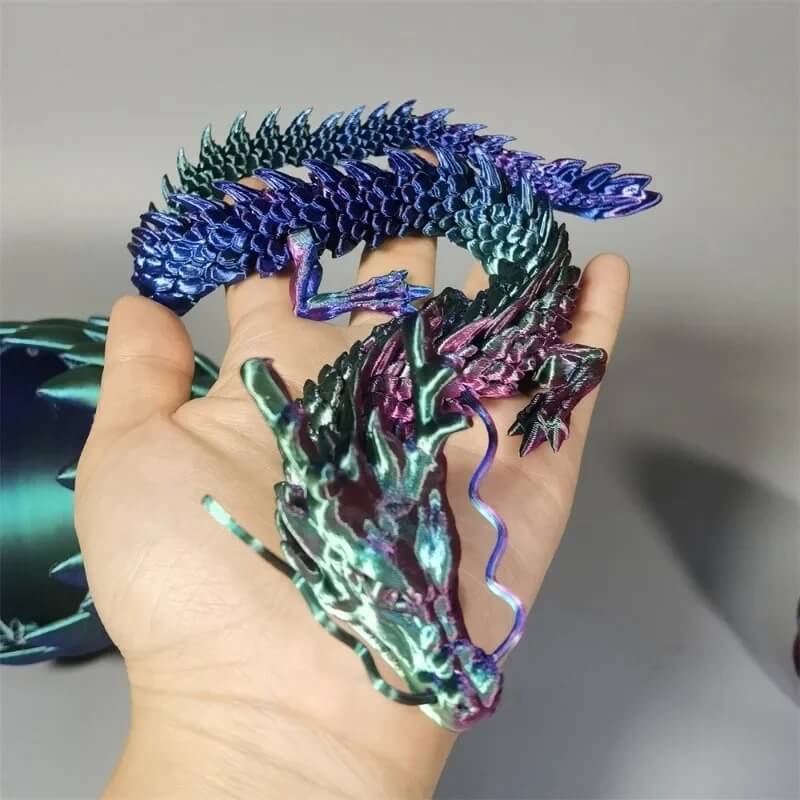 DrakeMorph - Rörlig 3D-printad Drakmodell för Dekor och Fantasi