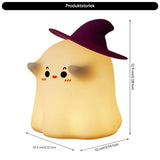GlowShroom – LED nattlampa i silikon | Mjuk pumpa-, svamp- eller spökdesign för barnrum och sovrum