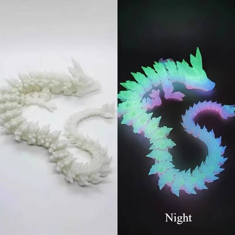 DrakeMorph - Rörlig 3D-printad Drakmodell för Dekor och Fantasi