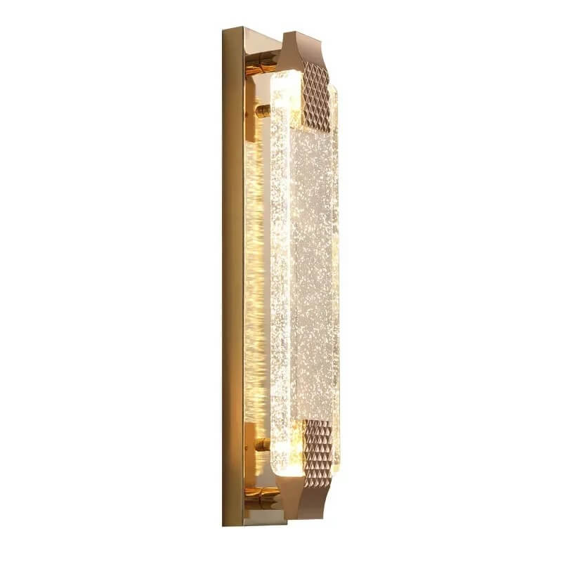 LuxeAngle – Vägglampa med Bubble Kristall och Guldbelagd Metall | Elegant och Lyxig Dekorationsbelysning för Sovrum & Vardagsrum