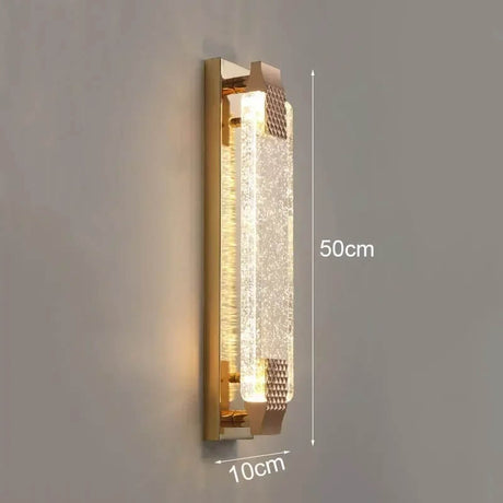 LuxeAngle – Vägglampa med Bubble Kristall och Guldbelagd Metall | Elegant och Lyxig Dekorationsbelysning för Sovrum & Vardagsrum