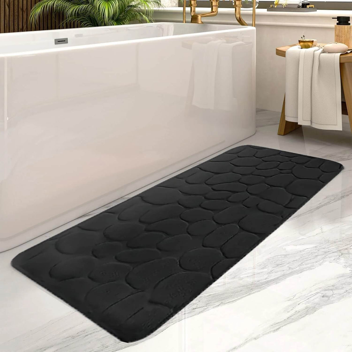 VelvioMat – Stor Badrumsmatta i Memory Foam | Halkfri, Mjuk & Absorberande Matta för Hemmet