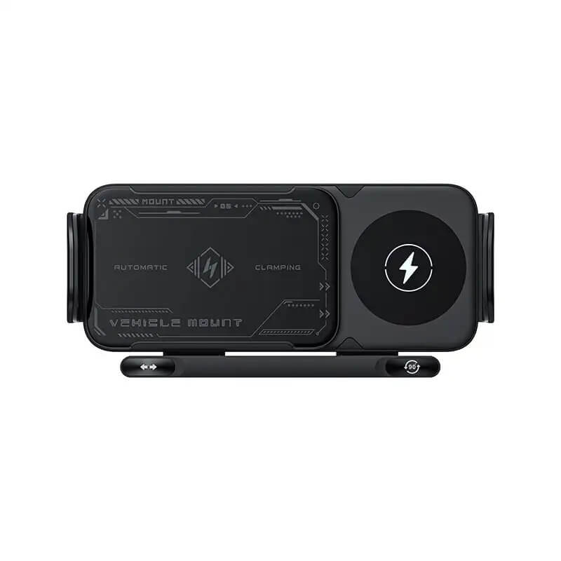 ChargeMount - Adjustable Smart Car Phone Holder with 15W Wireless Charging Pad for Foldable Screens