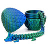 MystiCore - Œuf de dragon imprimé en 3D avec un mini-dragon articulé : une touche de magie pour le bureau ou la chambre d'enfant