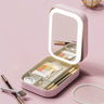 GlamVault - Travel-friendly Makeup Storage with Built-in LED Mirror | Convenient Storage with Style