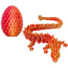 MystiCore - Œuf de dragon imprimé en 3D avec un mini-dragon articulé : une touche de magie pour le bureau ou la chambre d'enfant