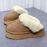 Women's Winter Slippers with Fleece Lining - Thick Sole
