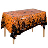 Halloween Tablecloth with Pumpkin and Spider Web - Plastic Tablecloth for Party Tables and Home Decor 220x130 cm