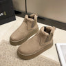 Non-slip Warm Lined Ankle Boots for Winter, Comfortable and Flat
