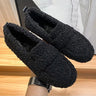 Luxury Women's Moccasins in Lambswool Plush - Non-slip Rubber Sole and Ultimate Comfort