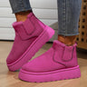 Non-slip Warm Lined Ankle Boots for Winter, Comfortable and Flat