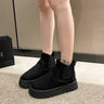 Non-slip Warm Lined Ankle Boots for Winter, Comfortable and Flat
