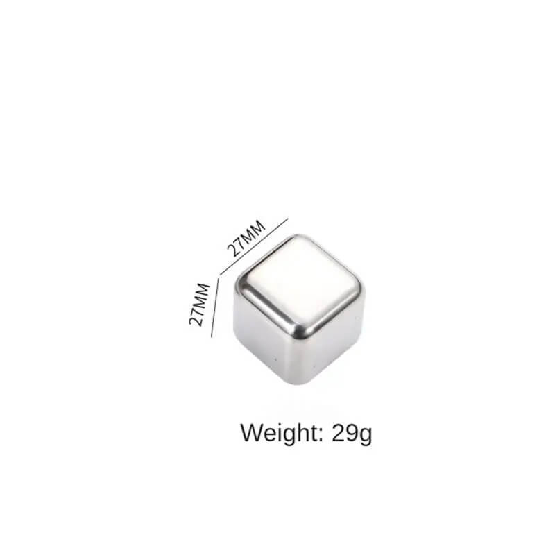 FrostGleam - Stainless Steel Ice Cube Set | Reusable Ice Cubes for Whiskey, Wine & Cocktails - Stylish, Cool & No Dilution