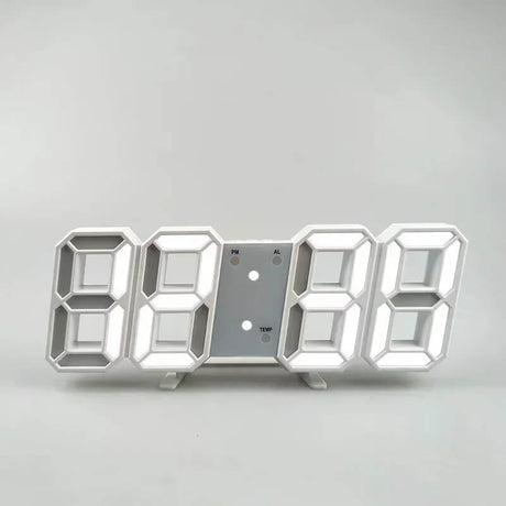 BrightChrono – 3D Digital LED Vägg- & Bordsklocka | Stilren Tidsvisning för Hem & Kontor