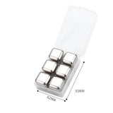 FrostGleam - Stainless Steel Ice Cube Set | Reusable Ice Cubes for Whiskey, Wine & Cocktails - Stylish, Cool & No Dilution