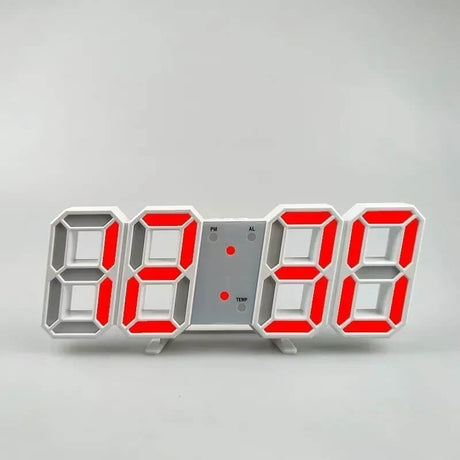 BrightChrono – 3D Digital LED Vägg- & Bordsklocka | Stilren Tidsvisning för Hem & Kontor