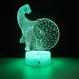 3D LED Lampa Dinosaurie