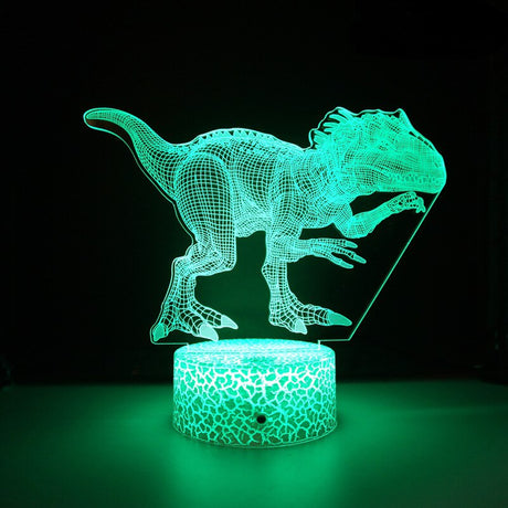 3D LED Lampa Dinosaurie