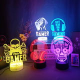 3D LED Lampa Gamer