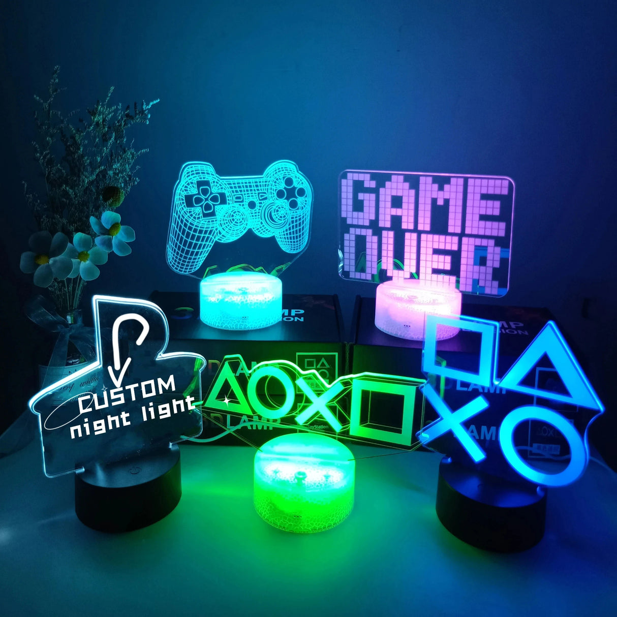 3D LED Lampa Gamer